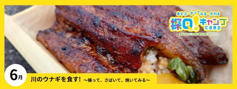 探Q!キャンプ【6月:川のウナギを食す！ ～捕って・さばいて・焼いてみる～ 】